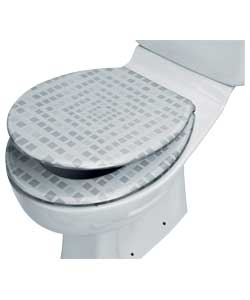 Living Silver Mosaic Toilet Seat