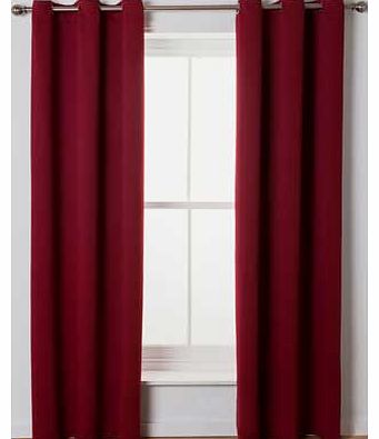 Living Soft Drape Eyelet Curtains - 117x137cm - Red