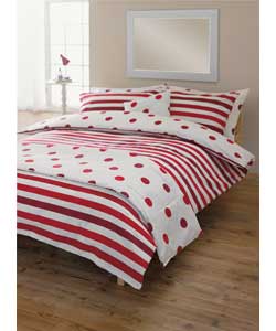 Spots and Stripes Red Bed in a Bag - Single