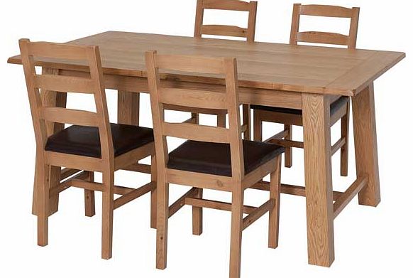 Living Wiltshire Oak Dining Table and 4