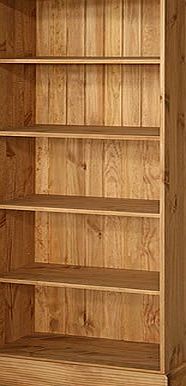 LivingRoomWorld Essentials Cotswold Tall Bookcase - 5 Shelves - Pine - Lacquer Finish