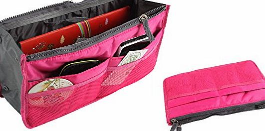 Liying Multi-pockets Nylon Makeup Comestic Bag in Bag Big Enough Toiletry Storage Beauty Organiser Wash Bag Stationery Office Pen Holder Case Pouch