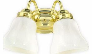 Liz Jordan (LeadCo) Liz Jordan Lighting Polished Brass Freestyle 2 Light Bathroom Fixture 378-2 BR