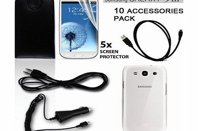 LKT 10 X ACCESSORY PREMIUM BUNDLE KIT FOR SAMSUNG GALAXY S3 i9300 - Mobile amp; PDA Accessories