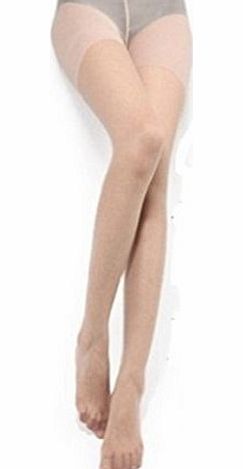 LL Women 8D Thin Sheer Silk Tights Stockings Pants Full Foot Pantyhose Leggings M/L (Natural)