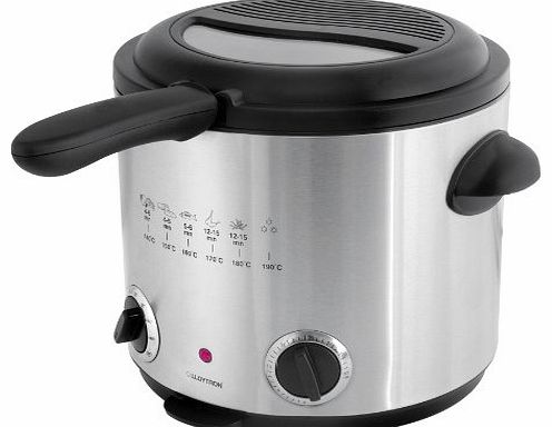 LLOYTRON  Brushed Steel Family Deep Fryer, 1.5 Litre