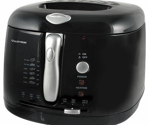 LLOYTRON  Family Deep Fryer, 2.5 Litre, Black