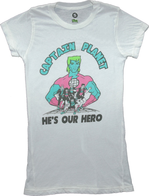 Local Celebrity He` Our Hero Ladies Captain Planet T-Shirt from Local Celebrity