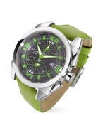 Locman Crazy Horse Lime Green Men` Chronograph Watch