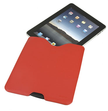 logic 3 iPad Leather Case - Red IPD710R