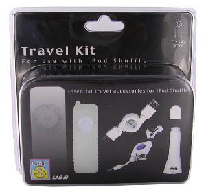 logic 3 Travel Kit for use with iPod shuffle