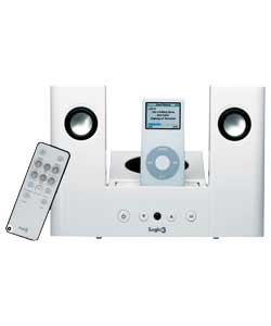 iStation7 Speaker System with Remote - White