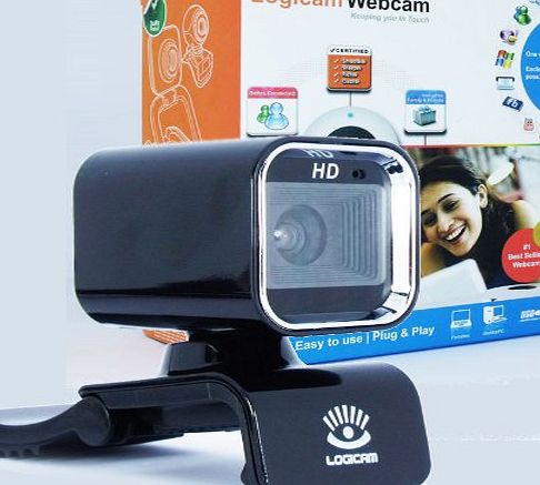 Logicam Real HD Webcam, Logicam HD webcam, High Definition webcam with Built-in microphone, Webcam with Good quality image, Webcam for great audio/video conferencing