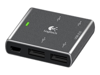 Logitech 4-Port USB Hub for Notebooks - hub - 4 ports