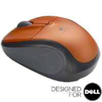 Logitech V220 Cordless Mouse - Tangerine Orange