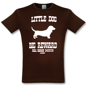 Little Dog-Big Reward Tee - Brown