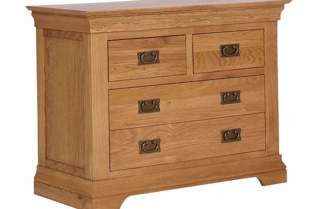 Loire GRADE A1 - Loire Oak Farmhouse 2 2 Drawer Chest
