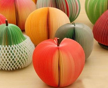 LOKE Creative stationery, Office notes, stickers and fruit notes of this series scratch pad free stickers of Apple fresh and lovely