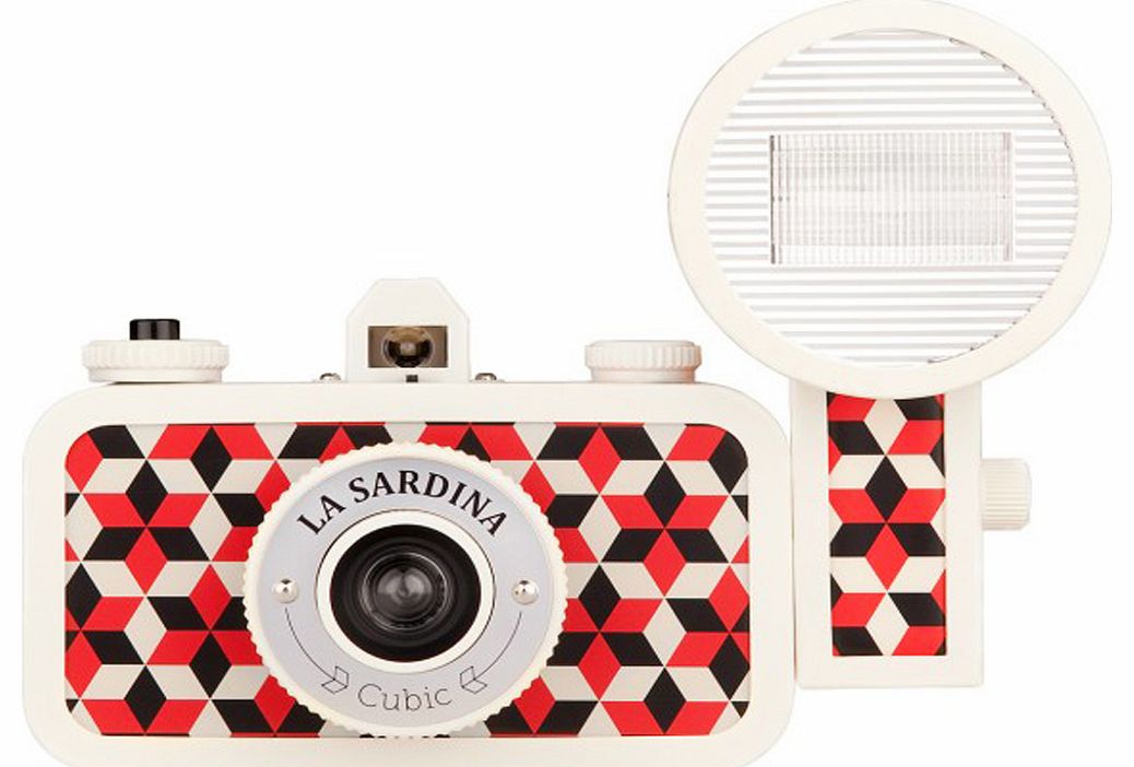 Lomography La Sardina Cubic Camera And Flash