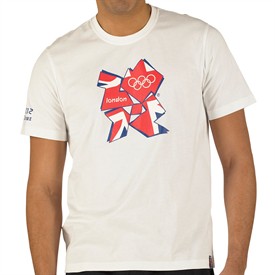 London 2012 Mens Union Jack T-Shirt White