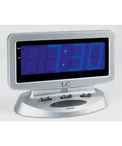 London Clock Company Blue LED Alarm Clock