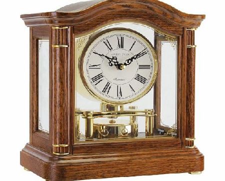London Clock Company London Clock - 12035 - Break Arch Oak Wood Finish Mantel Clock