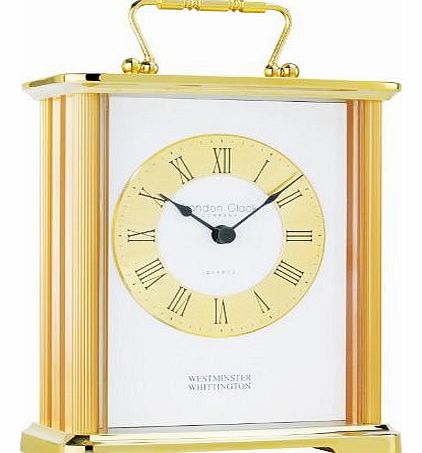 Gold Finish Metal cased carriage clock 02062