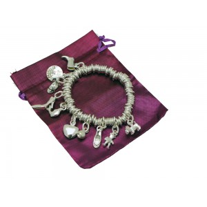 Link Style Silver Charm Bracelet