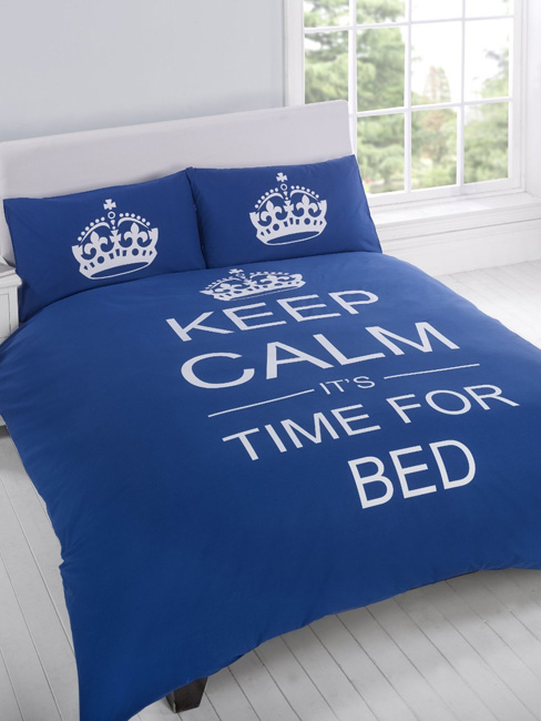 Keep Calm Its Time For Bed Single Duvet Cover