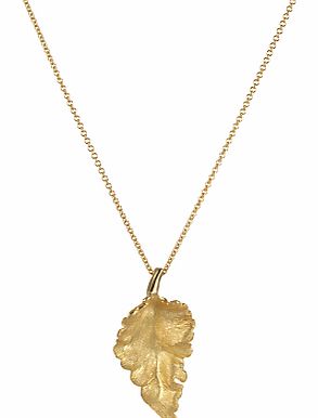 London Road 9ct Gold Leaf Pendant Necklace