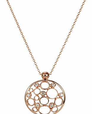 London Road 9ct Rose Gold Diamond Bubble Pendant