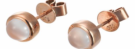 London Road 9ct Rose Gold Moonstone Bubble Stud