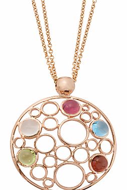 London Road Circular Rose Gold Multi Pendant