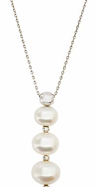 London Road White Gold 3 Pearl Drop Pendant