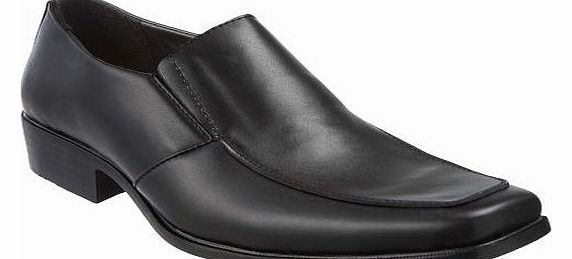LONDON SHOE CO Mens Leather Formal Slip On Shoes Size 6 to 11 UK WORK CASUAL SCHOOL (MENS 7 UK)