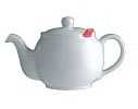 LONDON TEAPOT With Strainer White 4 Cup