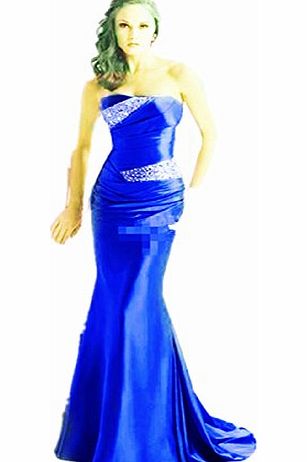 LondonProm 018 blue size 10 Evening Dresses party full length prom gown ball dress robe (10, Blue)
