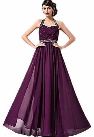 LondonProm JL06 PURPLE SIZE 8-20 beading Evening Dresses party full length prom gown ball A-lINE Chiffon And Se