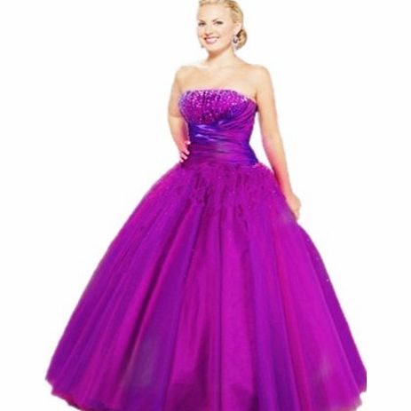 JL09 Purple size 6-24 Beading Evening Dresses party full Length Prom gown ball dress robe (22)