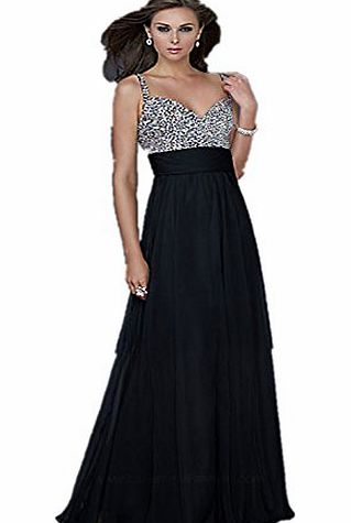 ll7 beading Pink blue Evening Dresses party full length prom gown ball dress robe (14, White)