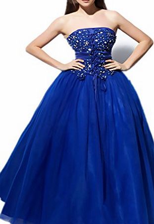 LondonProm R20 RED BLACK ROYAL BLUE SIZE 8-24 Evening Dresses party full length prom gown ball dress robe (12, BLUE)