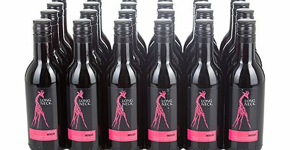 Long Neck Merlot Red Wine 18.75cl Bottle - 24 Pack