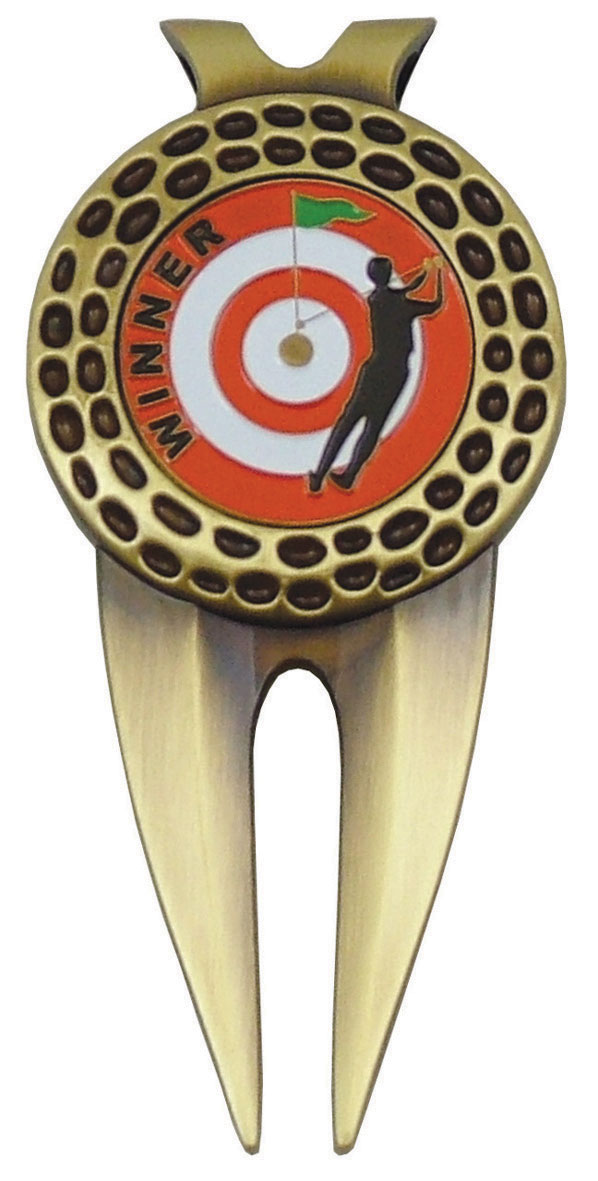 Longridge DELUXE GOLF PITCHFORK WITH CLIP NTIQUE SILVER