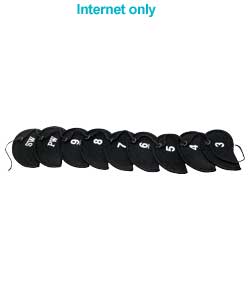 Golf Club Neoprene Iron Cover 3-SW - Black