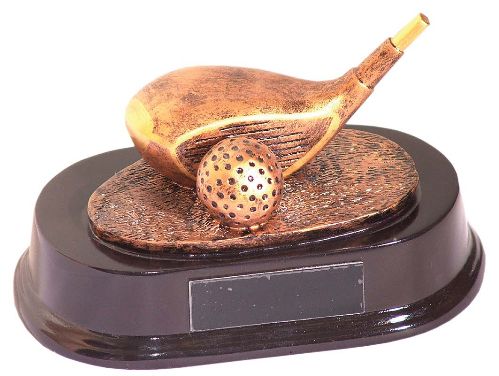 Longridge Golf Wood And Ball Trophy 10 Cm