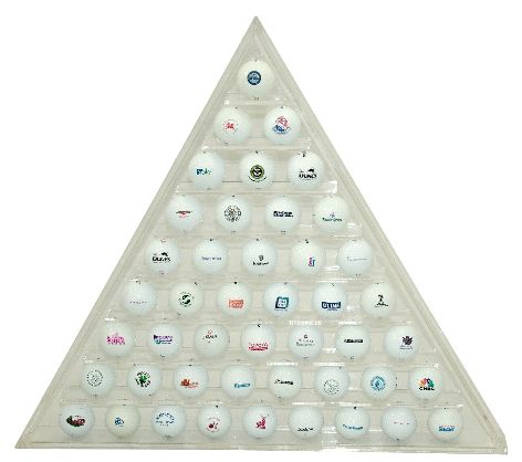 Longridge Pyramid Golf Ball Display. Holds 45 Balls