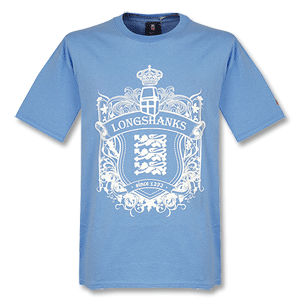 Longshanks Three Lions T-Shirt - Sky/White Logo