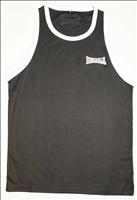 Lonsdale Club Vest Black/White - MEDIUM (L130-D/M)