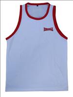 Lonsdale Club Vest White/Red - SMALL