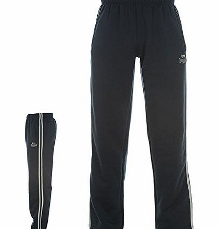 Lonsdale Mens 2 Stripe Open Hem Jogging Bottoms Mens Navy/Grey M L